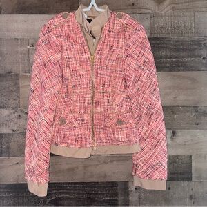 BCBGMaxAzria Pink Tweed Blazer